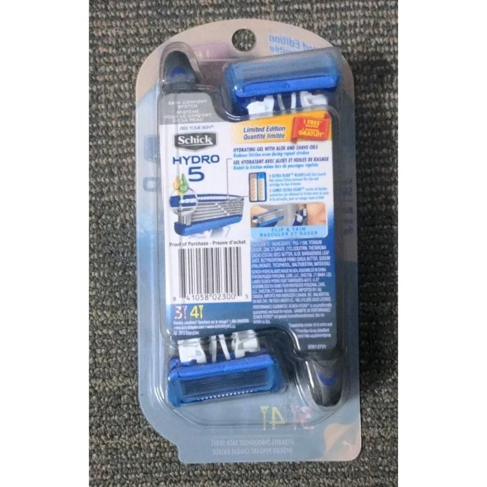 Schick Hydro 5 Men's Disposable Razors 4 Count Discontinued Limited Edition